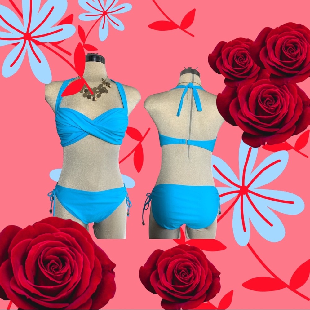 Blue Gorgeous Sexy 2 pieces Bikini swimsuit Size M.